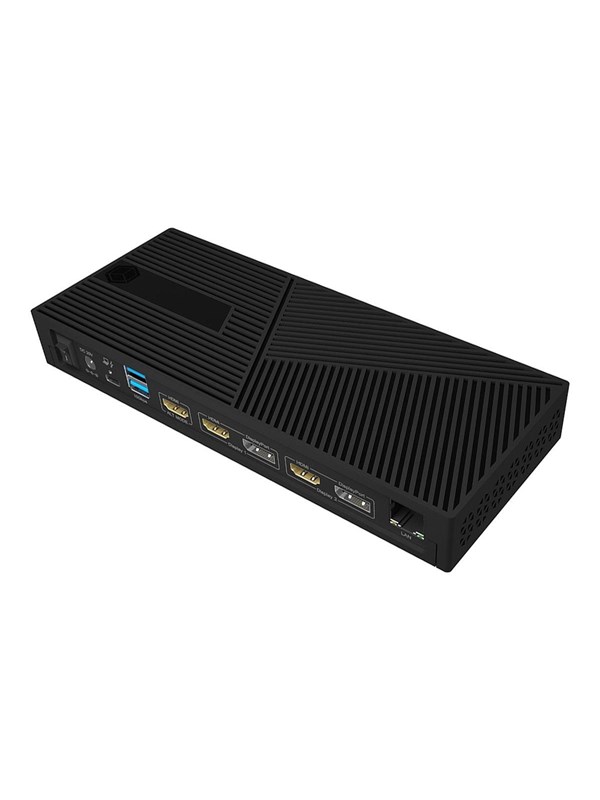 ICY BOX IB-DK2246AC - docking station - USB-C 3.2 Gen 2 / Thunderbolt 3 / Thunderbolt 4 - 3 x HDMI 2 x DP - GigE
