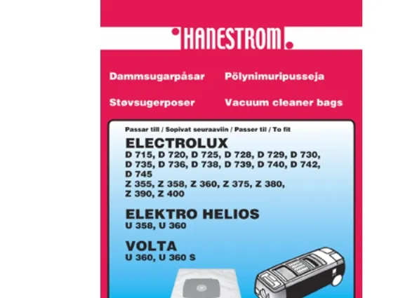 hanestroem Vacuum Cleaner Bags - 5 pcs