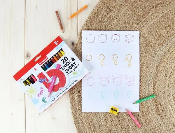 Bruynzeel Kids Short Thick Colored Pencils 20 pcs.