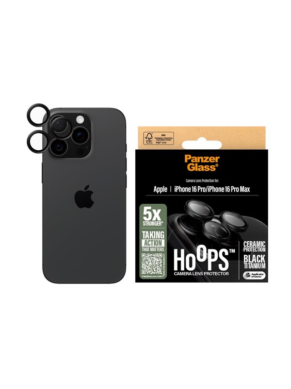 PanzerGlass Hoops™ Ceramic Lens Protector iPhone 16 Pro | 16 Pro Max