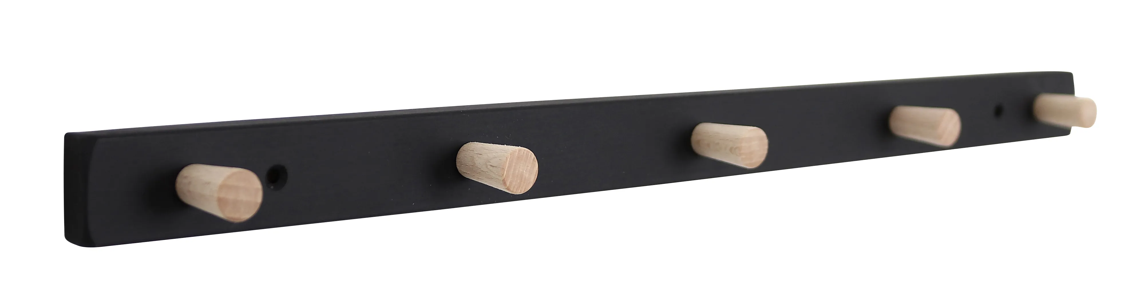 Home>it coat rack with 5 hooks 50 cm black/natural hook beech