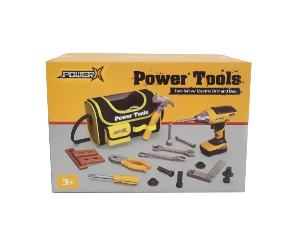Power X Storage bag with Construction Tools & Electric Drill 21 pcs