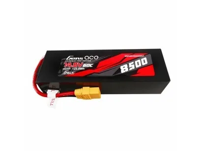 Gens ace &Tattu G-Tech 8500mAh 14.8V 60C 4S1P Lipo Battery Pack PC Material Case with XT90 plug