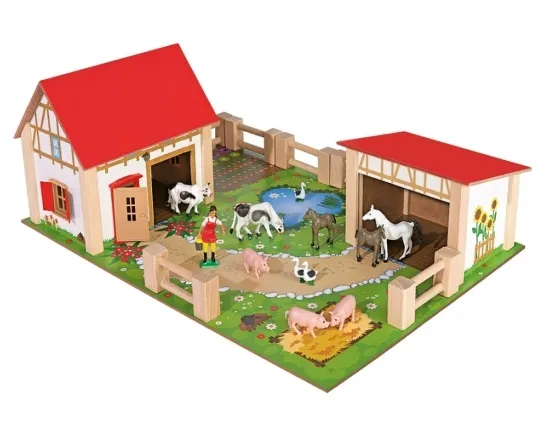 Eichhorn Wooden Farm with Accessories 20 pcs.