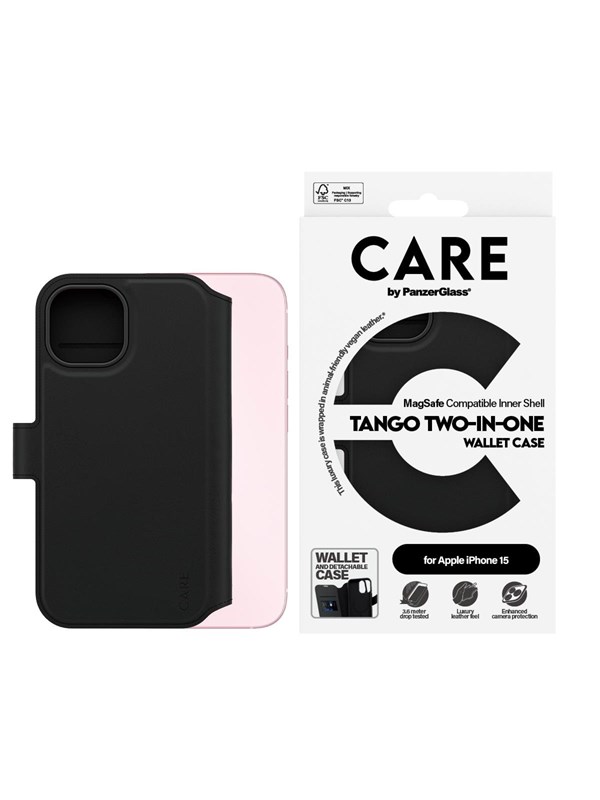 CARE by PanzerGlass Feature Case Tango Two-in-One Wallet w. MagSafe iPhone 15