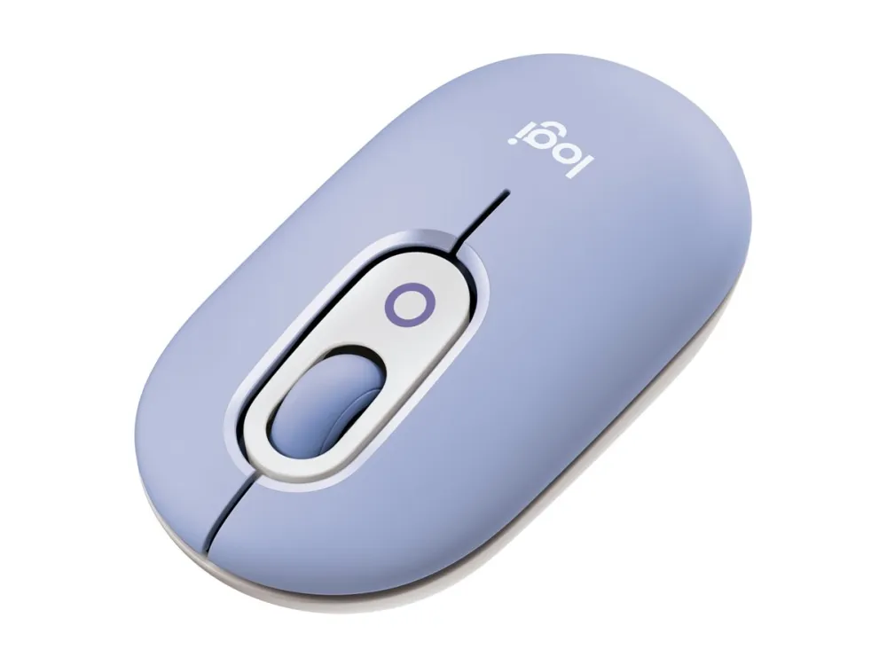 Logitech POP Mouse with Emoji - Lilac - Mus - Optisk - 3 knapper - Lilla