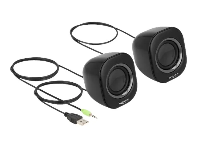 DeLOCK Mini Stereo PC Speaker - Svart
