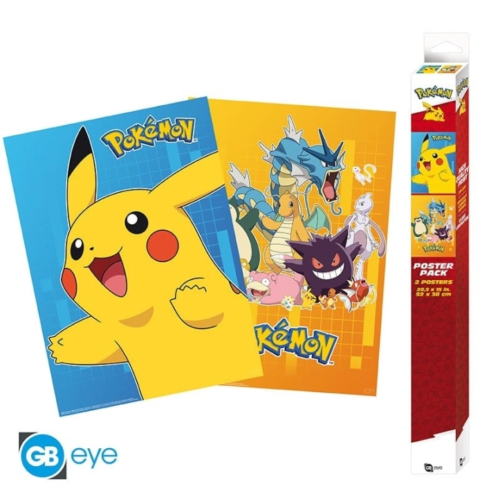 ABYstyle - POKEMON Set 2 Chibi Posters Colourful Characters (52x38cm) - Plakat