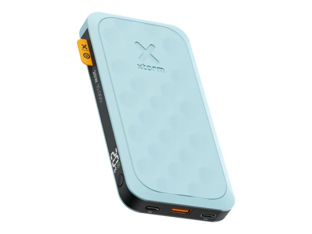 Xtorm Power Bank USB-C PD 20W 10.000mAh/2xUSB-C Blue Nødlader - Blue - 10000 mAh