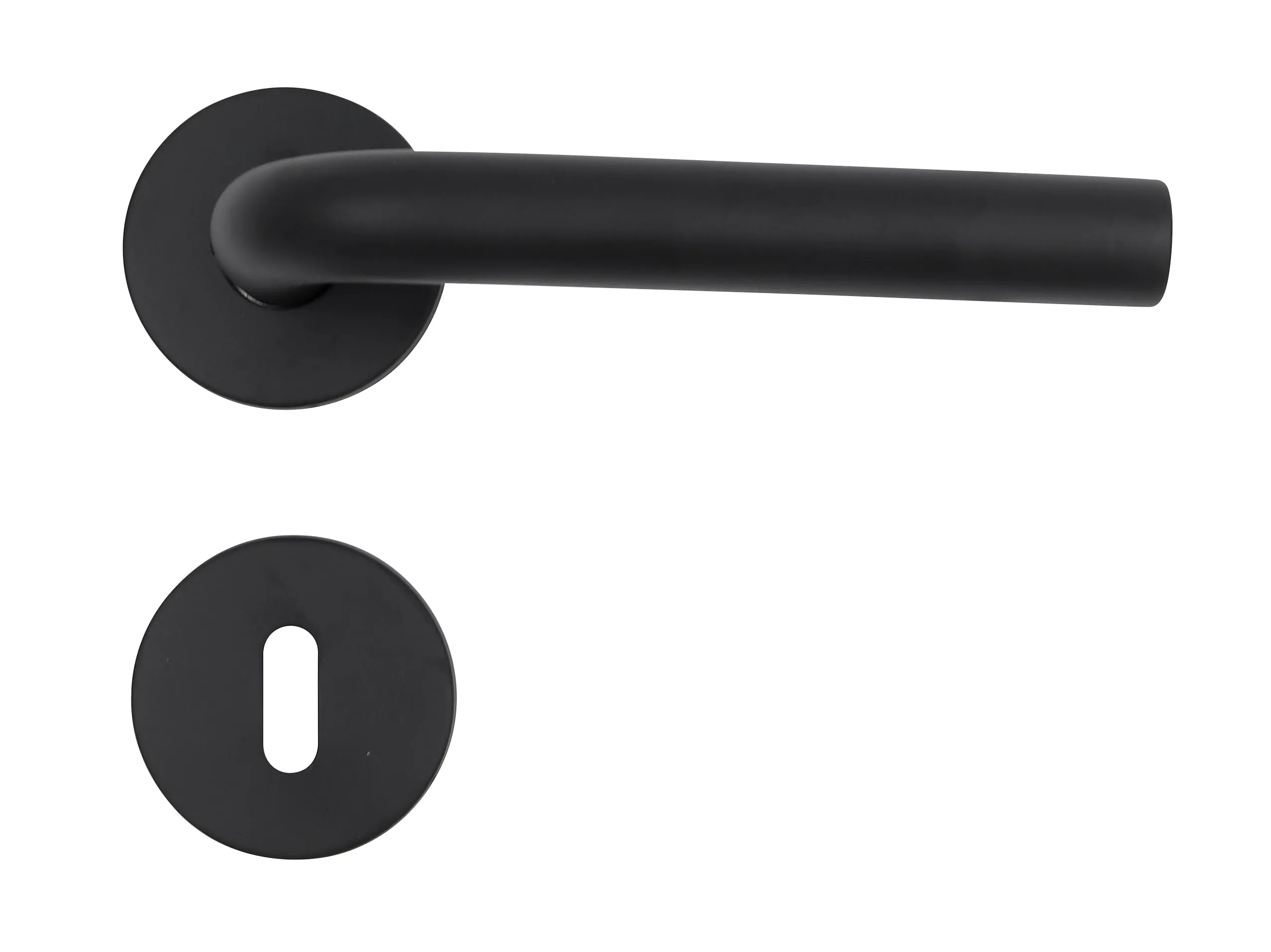 Home>it Door Handle With L-handle 19 mm  Matte Black