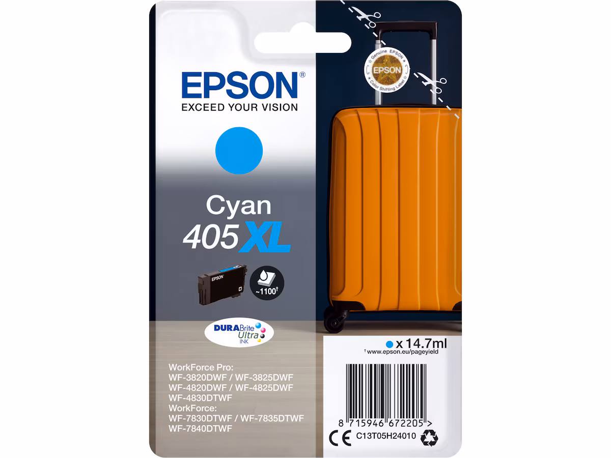 Epson Blekk 405XL Cyan