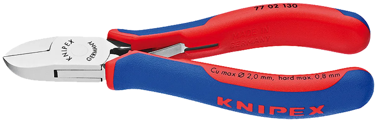 KNIPEX Elektronikk-sidekutter, Med gjennomstukket ledd