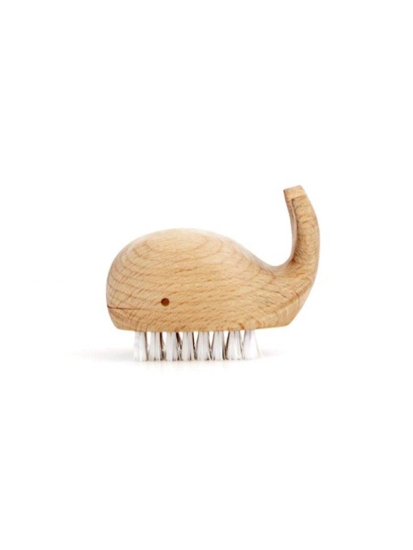 Kikkerland - Wooden Whale Nail Brush