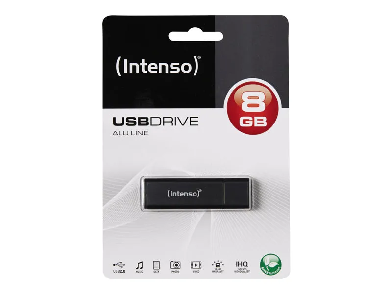 Intenso Alu Line - Svart - 8GB - Minnepenn