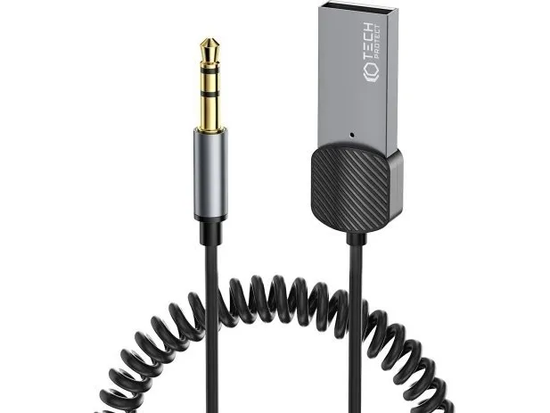 Tech-Protect  UltraBoost audio mini jack 3.5mm (male) / Bluetooth adapter - grey