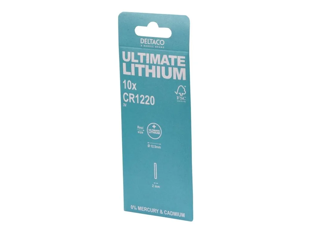 Deltaco Ultimate Lithium Battery 3V CR1220 10-pack