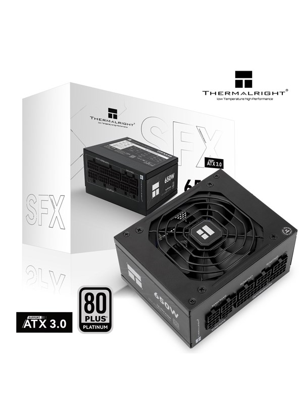 Thermalright TR-TPFX 650 Strømforsyning (PSU) - 650 Watt - 120 mm - ATX 3.0 - 80 Plus Titanium sertifisert