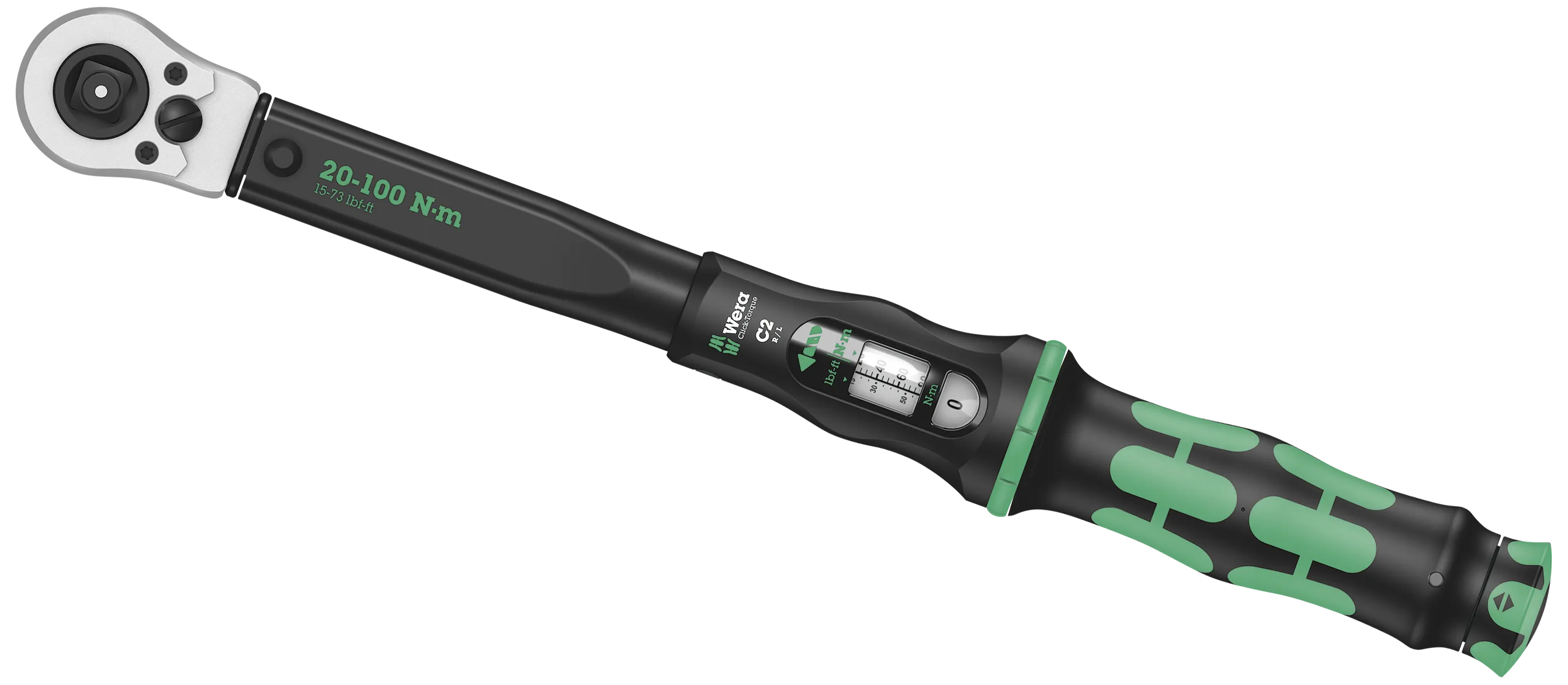 Wera Click-Torque C 2 Push R/L adjustable torque wrench for clockwise and anti-clockwise torque-control 20-100 Nm