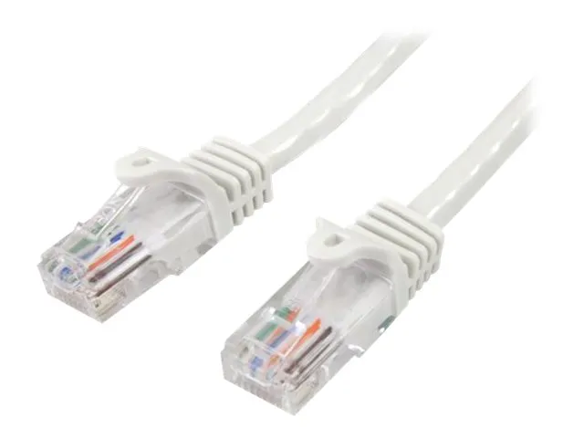 StarTech.com 0.5m White Cat5e / Cat 5 Snagless Ethernet Patch Cable 0.5 m - patch cable - 50 cm - white - Hvit - 0.5m