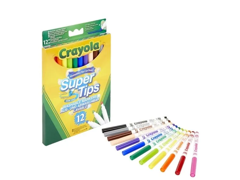 Crayola Super Tips - marker - assorted colours (pack of 12)