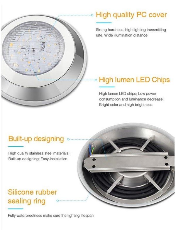 Miboxer Pool Lampe - 12W - RGB-CCT - WiFi - IP68 - 24V