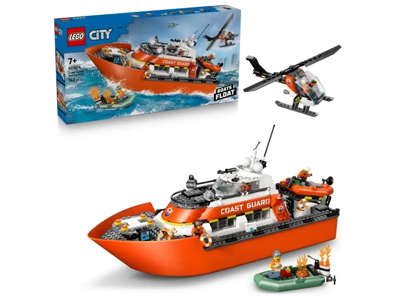 LEGO City 60504 Kystvaktens helikopter og redningsbåt