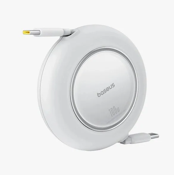 Baseus Free2Pull Mini 100W Retractable USB-C Cable - USB-C 2m - White