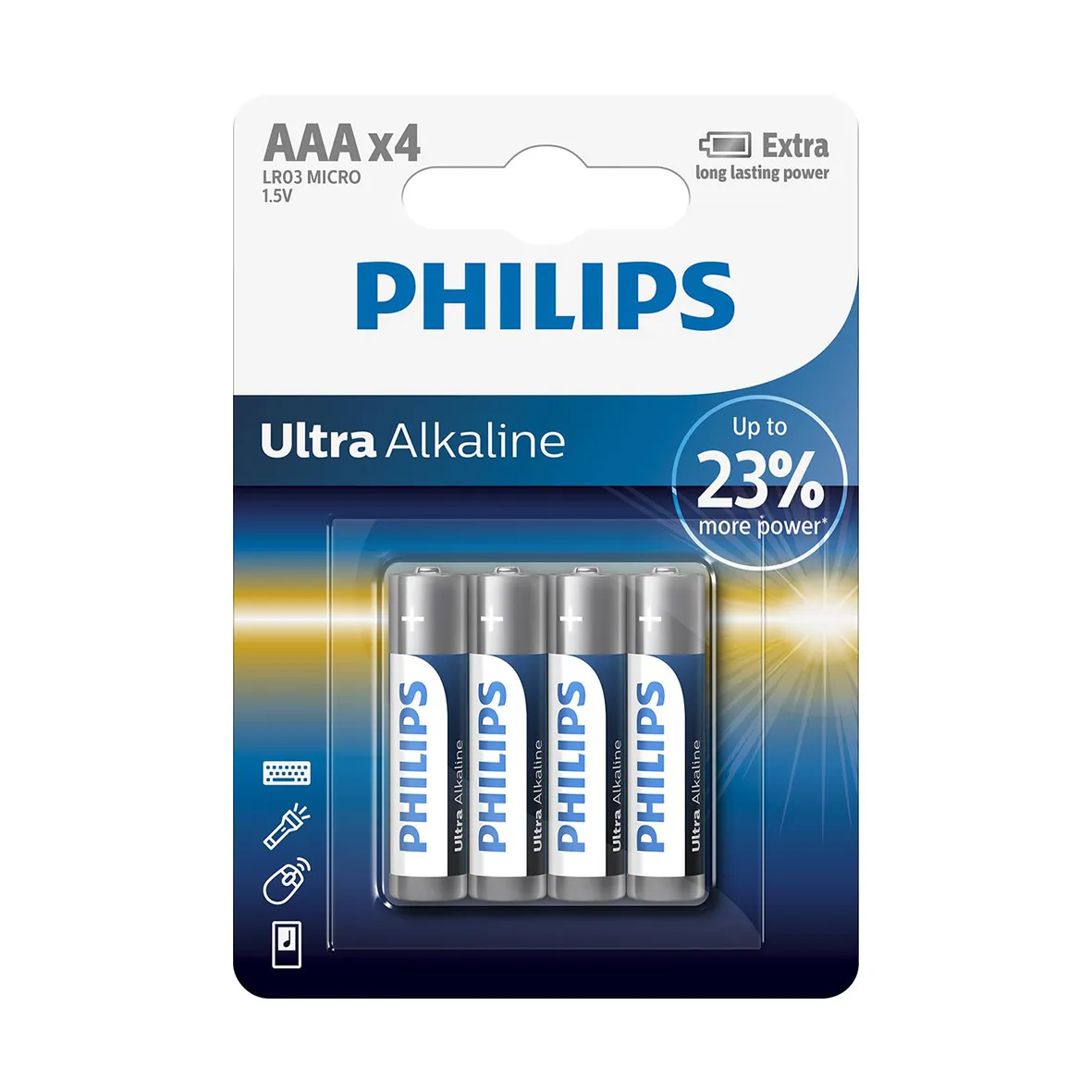Philips ExtremeLife+ LR03E4B - batteri - AAA