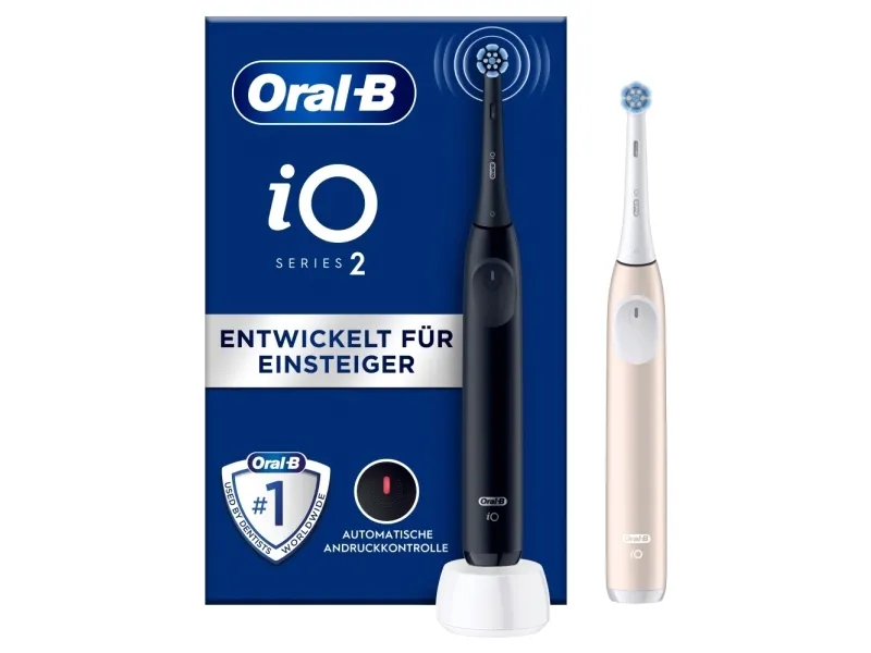 Oral-B Elektrisk tannbørste iO2 Duo Nattsvart/Blekrosa