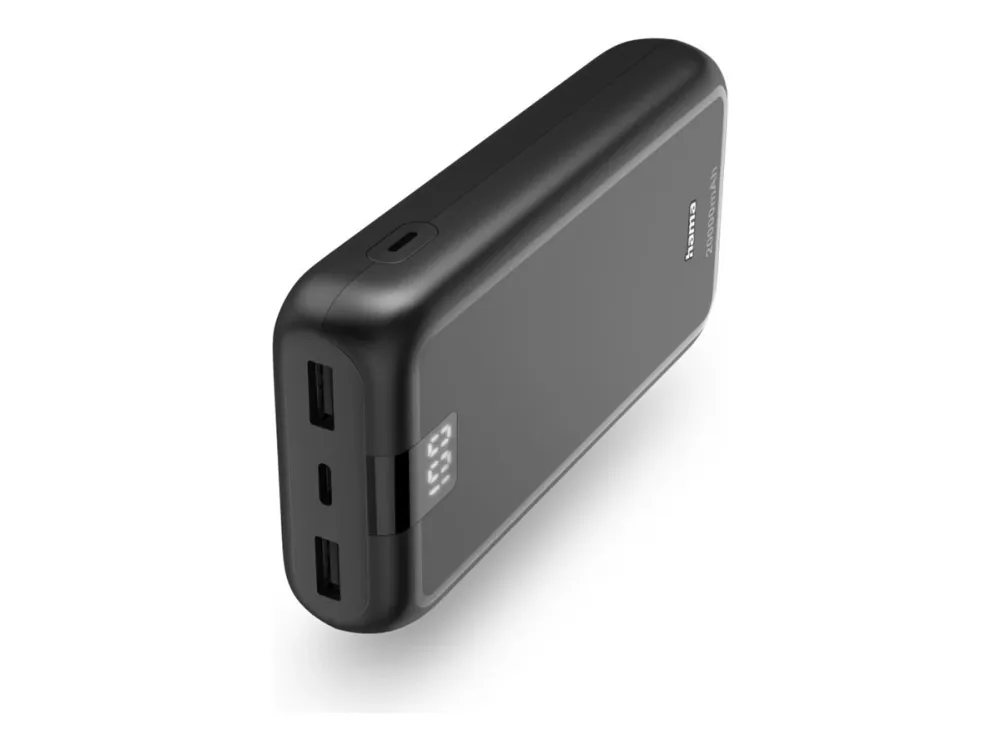 Hama Powerbank 20000 mAh Fast Charge LiPo Anthracite Nødlader - Svart - 20000 mAh