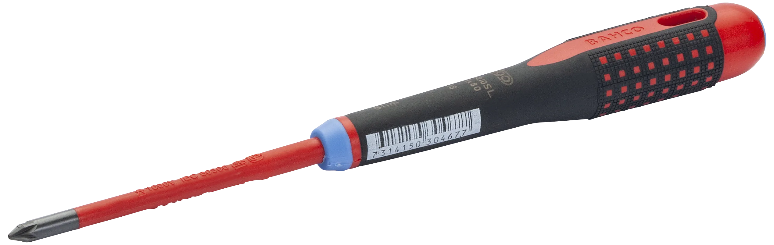 BAHCO 8820sl insulated ergo pozidriv screwdrivers with slim blades pz2x100