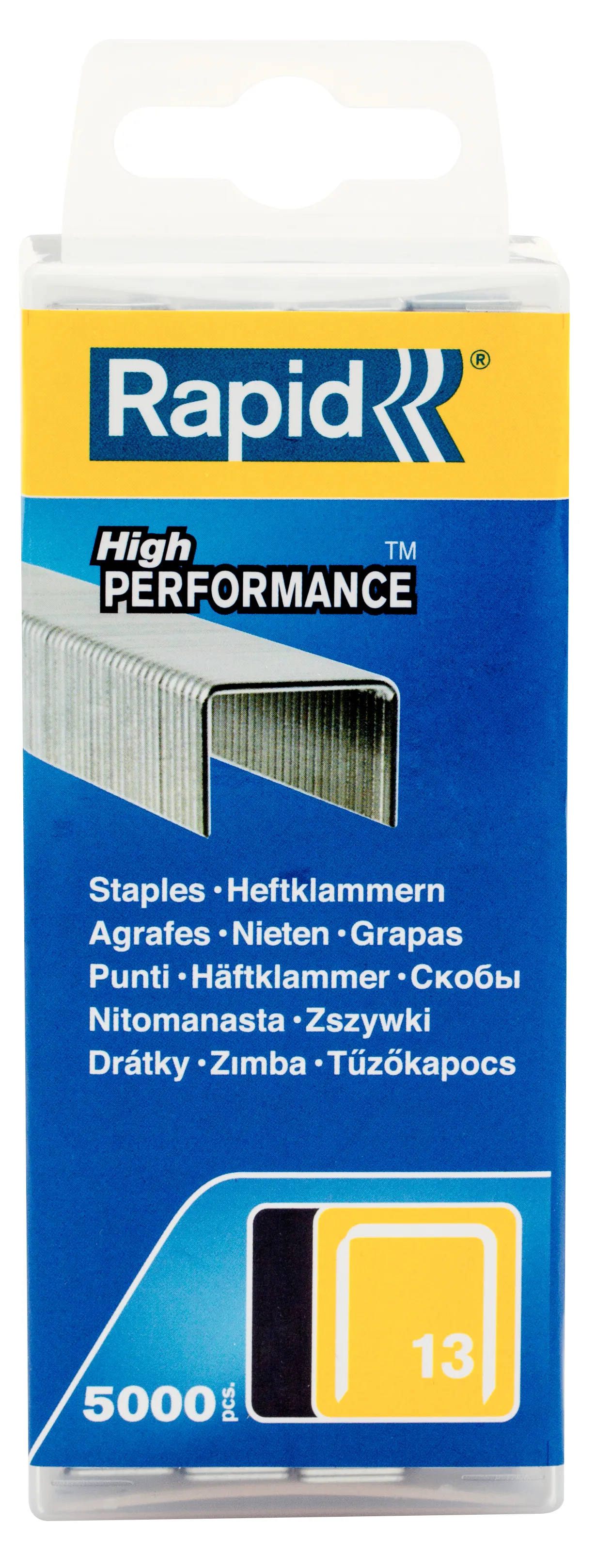 Rapid Heftestifter, type 13 - 6 mm - 5 M (PP-boks)
