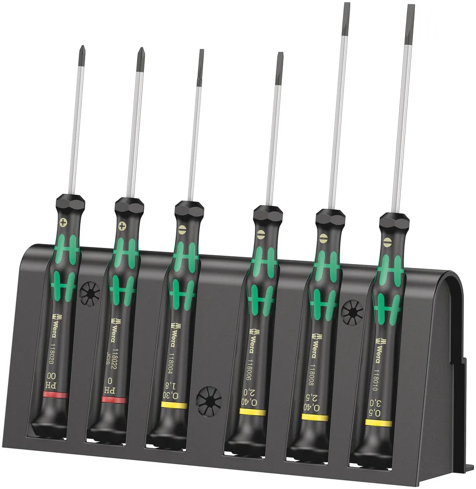 Wera 2035/6 A Elektroniker-Schraubendrehersatz + Rack