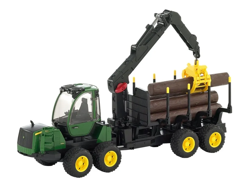 Bruder John Deere 1210E Forwarder with 4 trunks and grab