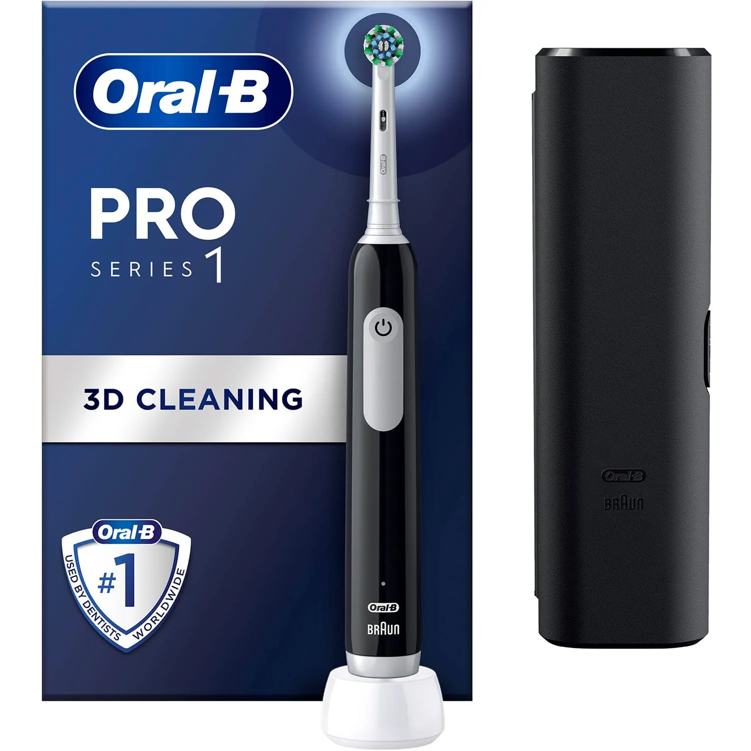 Oral-B Elektrisk tannbørste Pro 1 Travel Edition - tooth brush - black