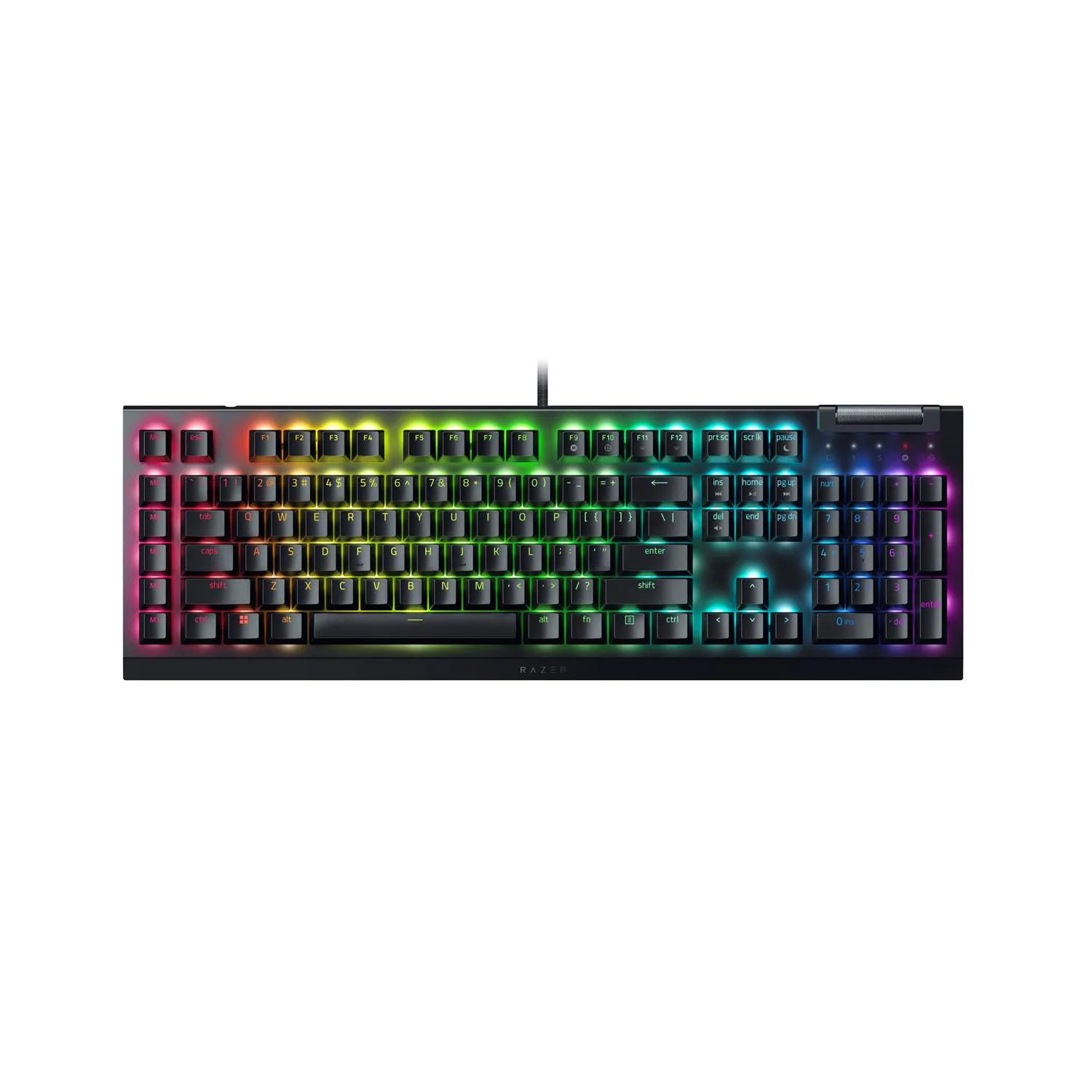 Razer BLACKWIDOW V4 X - GREEN SWITCH - Gamingtastatur - Nordisk - Svart