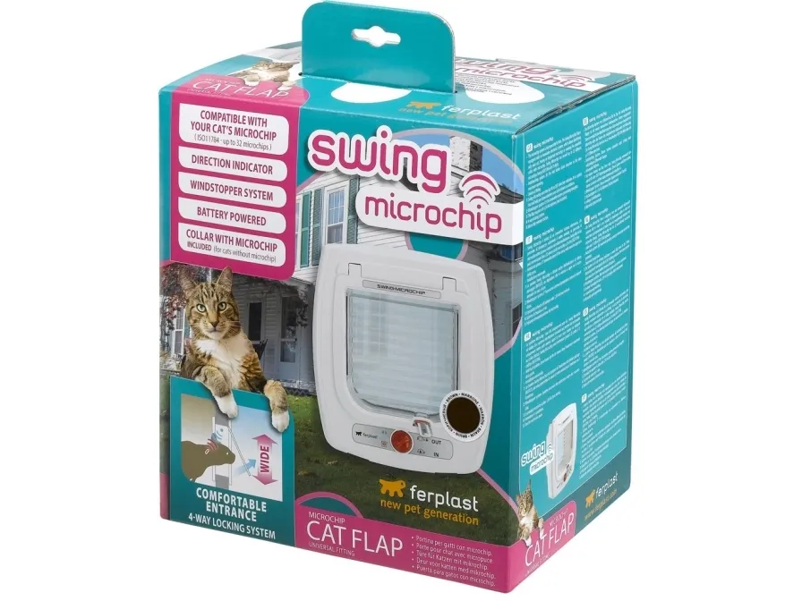 Ferplast - Cat flap Swing Microchip 22.5 x 16.2 x 25.2 cm - (705.2080)