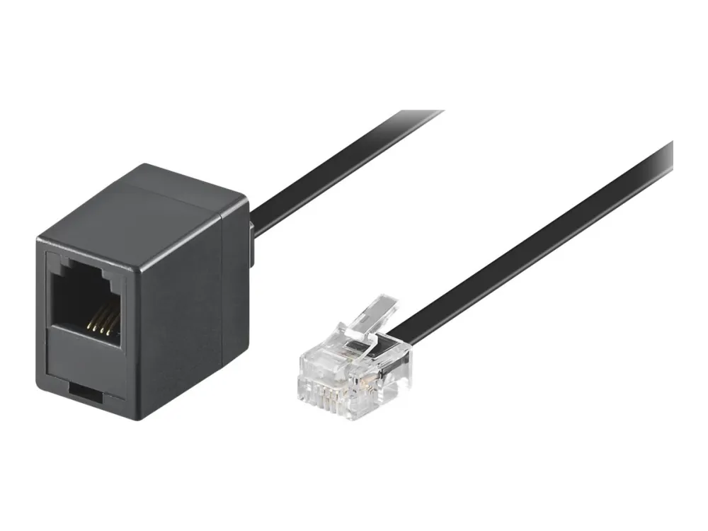 Pro Modular telephone extension cable - Svart - 3m
