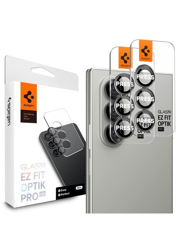Spigen Glass tR EZ Fit Optik Pro HD 2 Pack - black - Samsung Galaxy Z Fold7