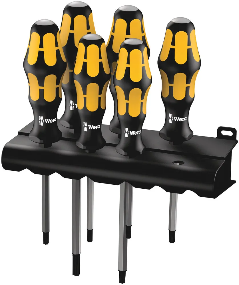 Wera 977/6 TORX® Screwdriver set Kraftform : Chiseldriver and rack 6 pieces