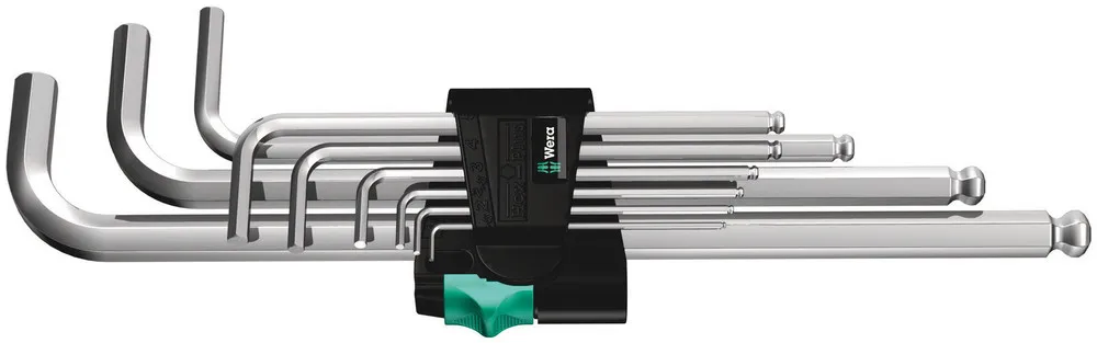 Wera l-key set 950 pkl/9 sm n metric chrome-plated 9 pcs 1.5-10mm