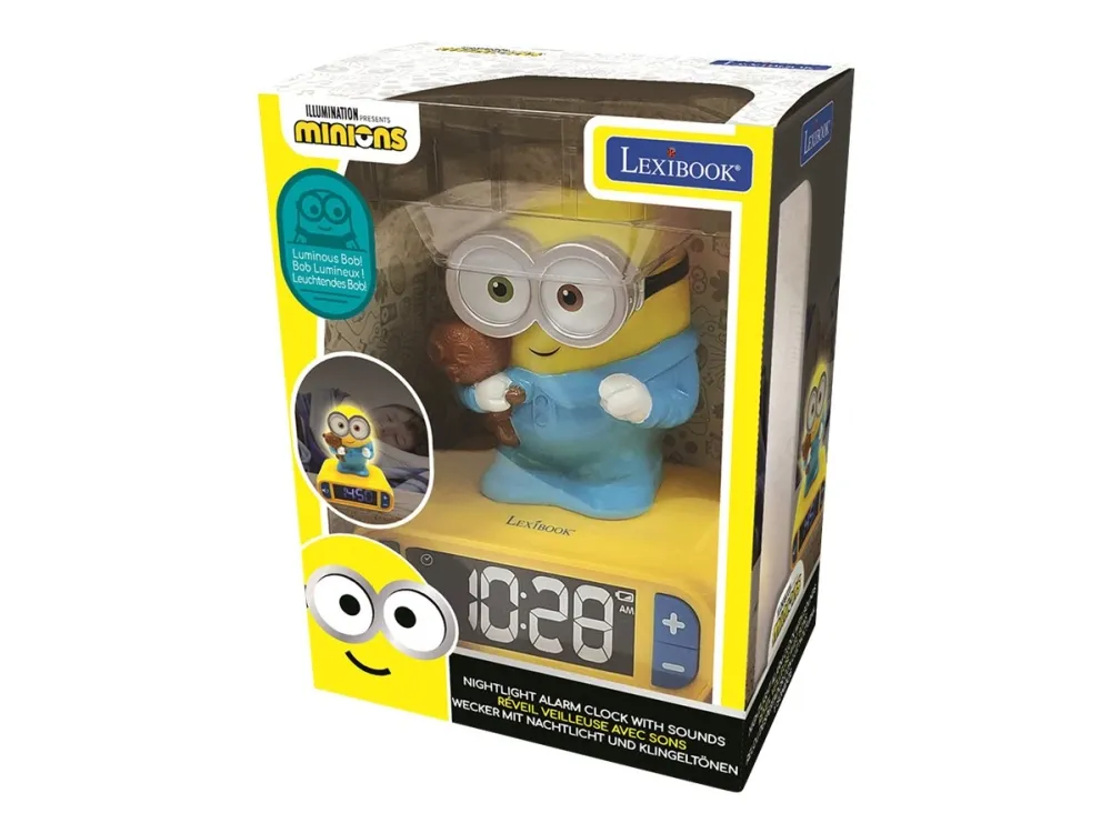 Lexibook Despicable Me Minions - Bob Nightlight Alarm Clock with Sounds