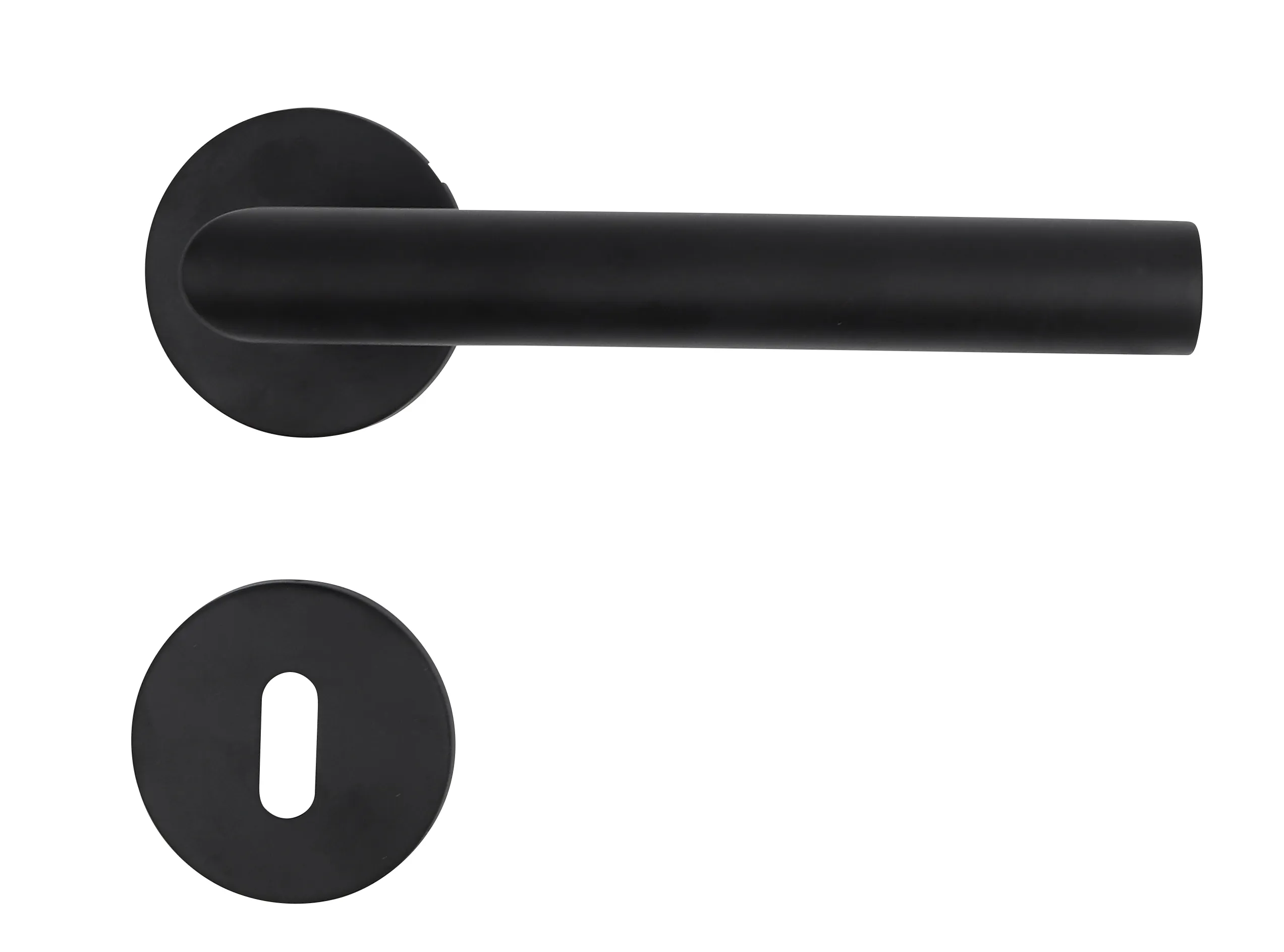 Home>it Door Handle With V-handle 19 mm.  Matt Black