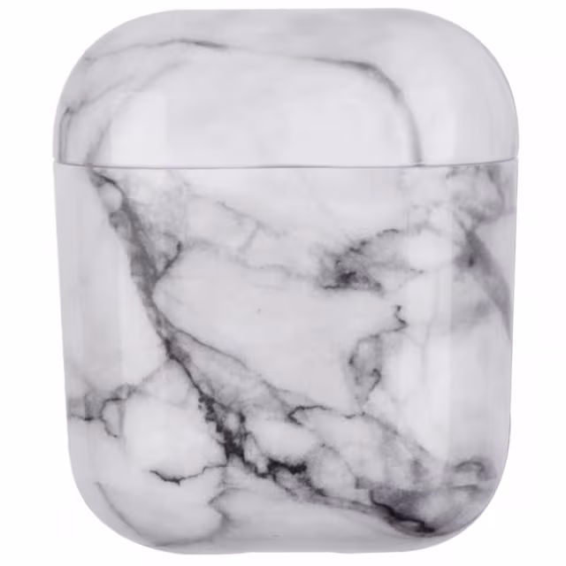 Beskyttelsesetui i marmormønster til Apple Airpods, Lysegrå