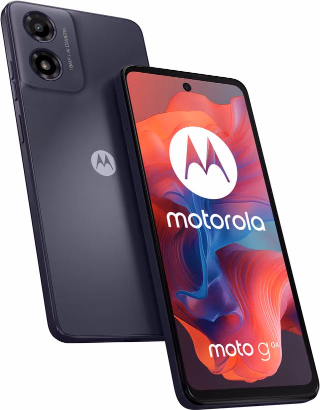 Motorola G04 smarttelefon 4/64GB (sort)