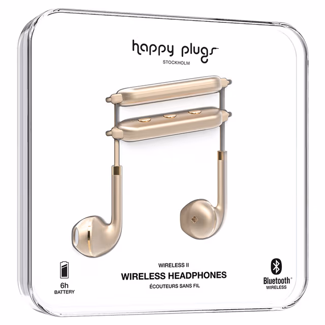 Happy Plugs Wireless II in-ear hodetelefoner (matt gull)