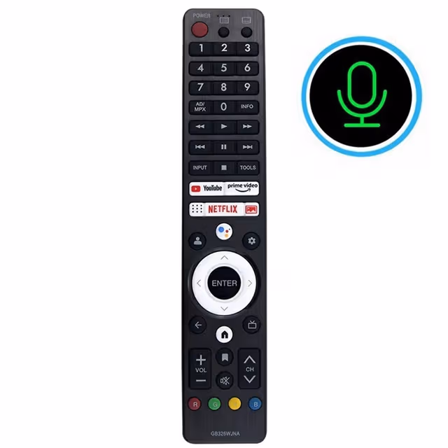 TV-fjernkontroll erstatning for GB326WJNA for Sharp TV-stemmefunksjon