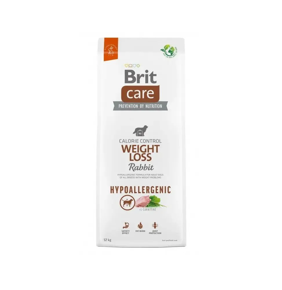 Brit Care Hypoallergenic Adult Weight Loss Rabbit - dry dog food - 12 kg