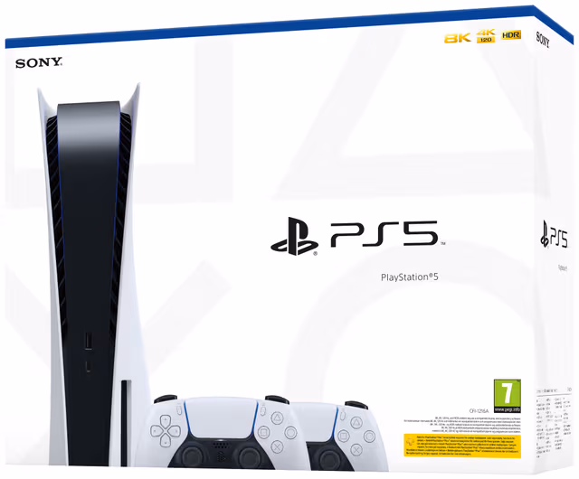 PlayStation 5 + 2x DualSense kontroller-pakke