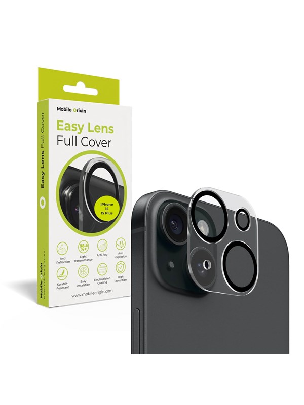 Mobile Origin Easy Lens full cover - clear - iPhone 15 / 15 Plus
